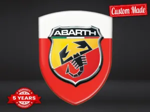 Fiat Abarth Décalcos Bombés Qualité Supérieure Dômes Premium